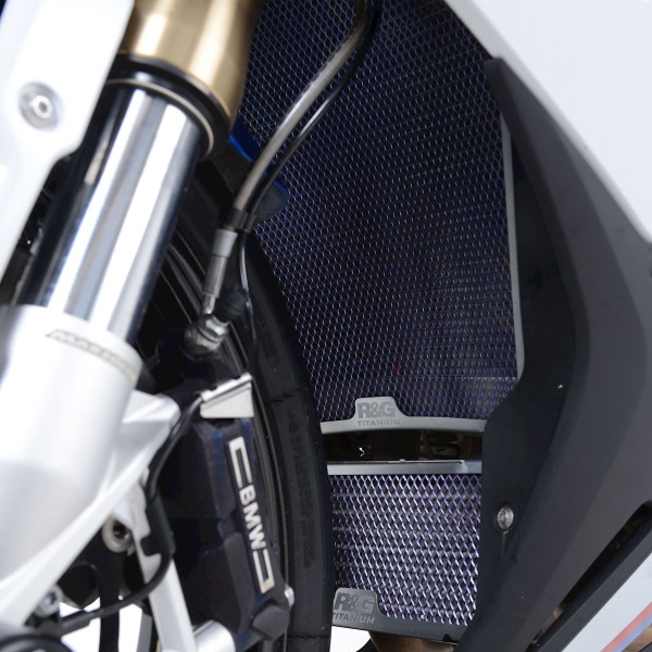 R&G Titanium Radiator Guard for BMW S1000RR '19- & S1000/ S1000 Sport/  S1000R M Sport '21- & M1000RR '21-